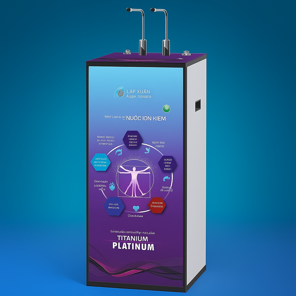 Máy điện giải ion kiềm Nóng - Nguội - Kiềm  03 tấm điện cực